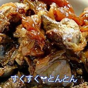 ★鉄分たっぷり★砂肝と鶏レバーの甘辛煮